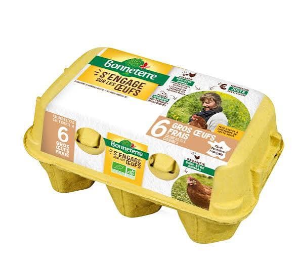 Œufs plein air calibre moyen