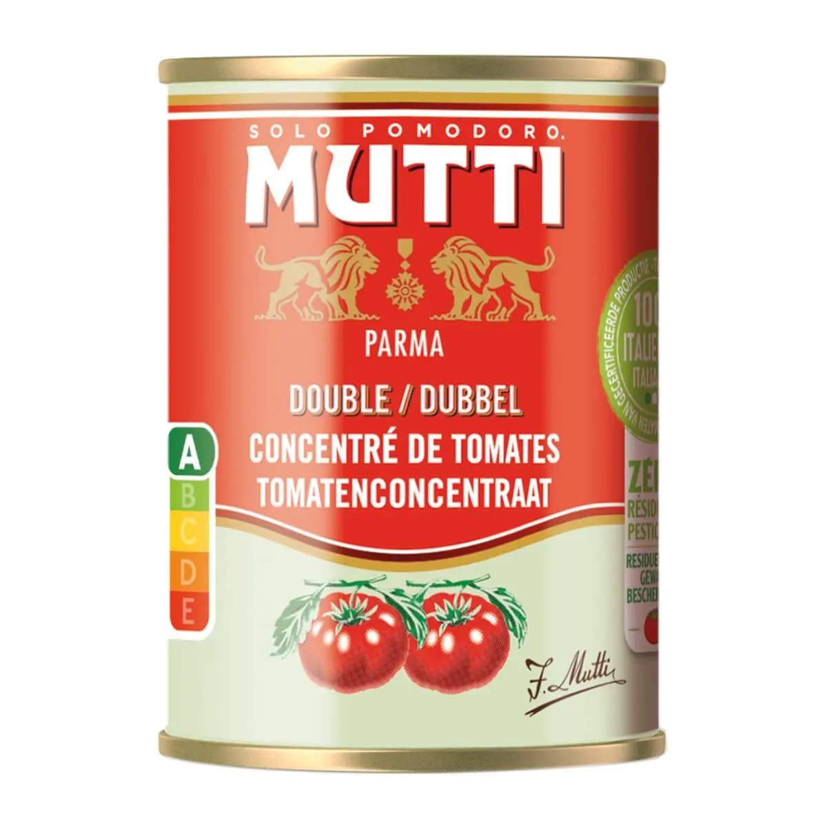 Double concentrée de tomate Mutti conserve 140g