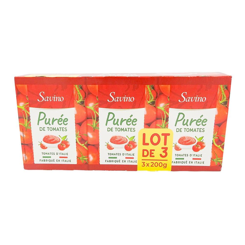 Purée de tomates Savino lot 3x200g