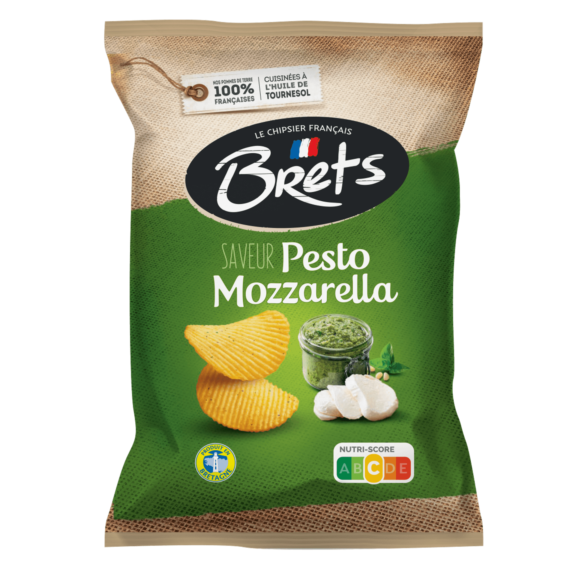 Bret's chips saveurs Pesto Mozzarella 125g