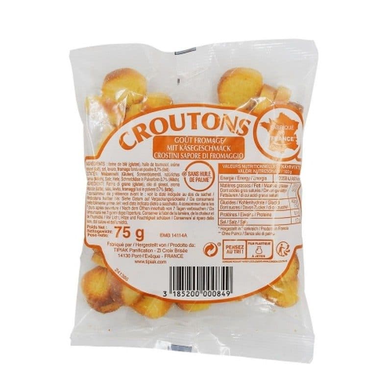 Croûtons goût fromage sachet 75g
