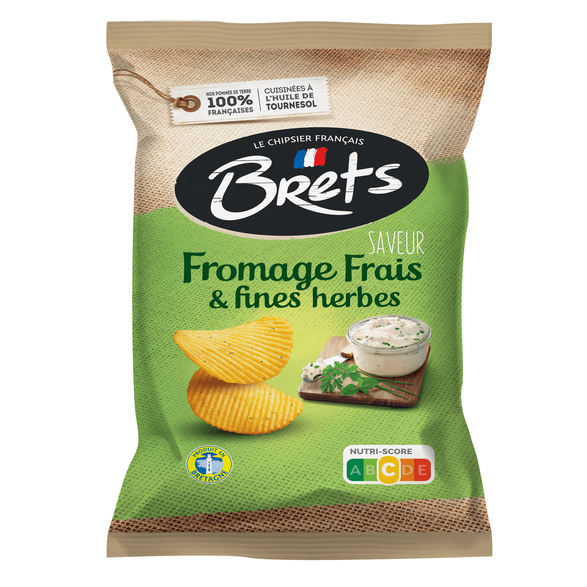 Bret's chips saveur fromage frais & fines herbes 125g