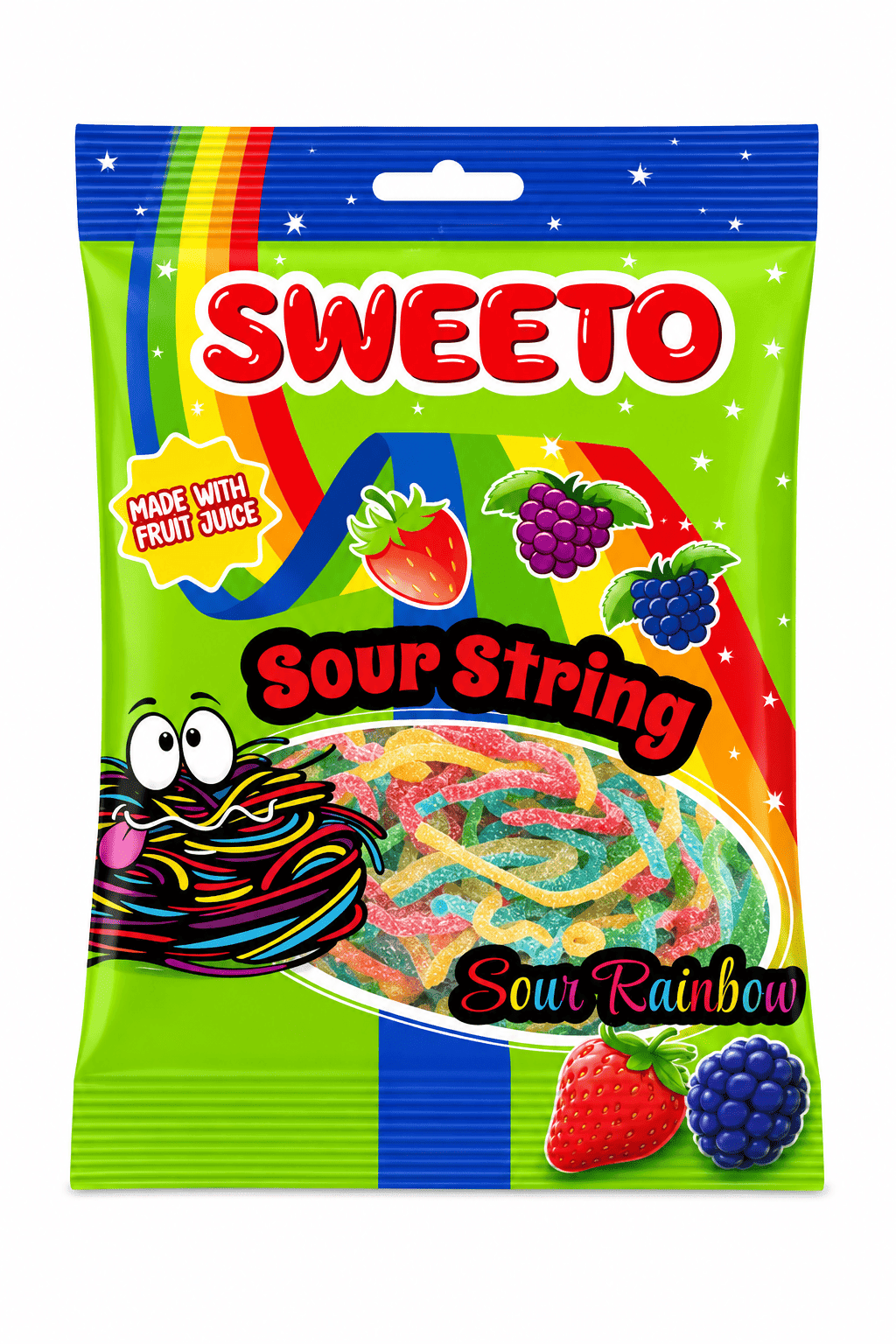 Sweeto - Fils multicolores acides 80g