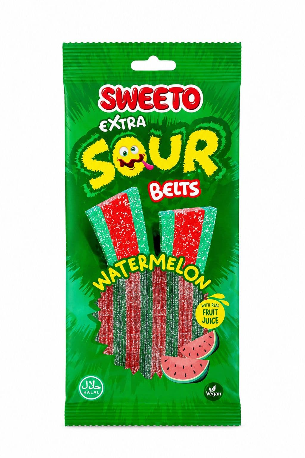 Sweeto - Ceintures pastèque acides 75g
