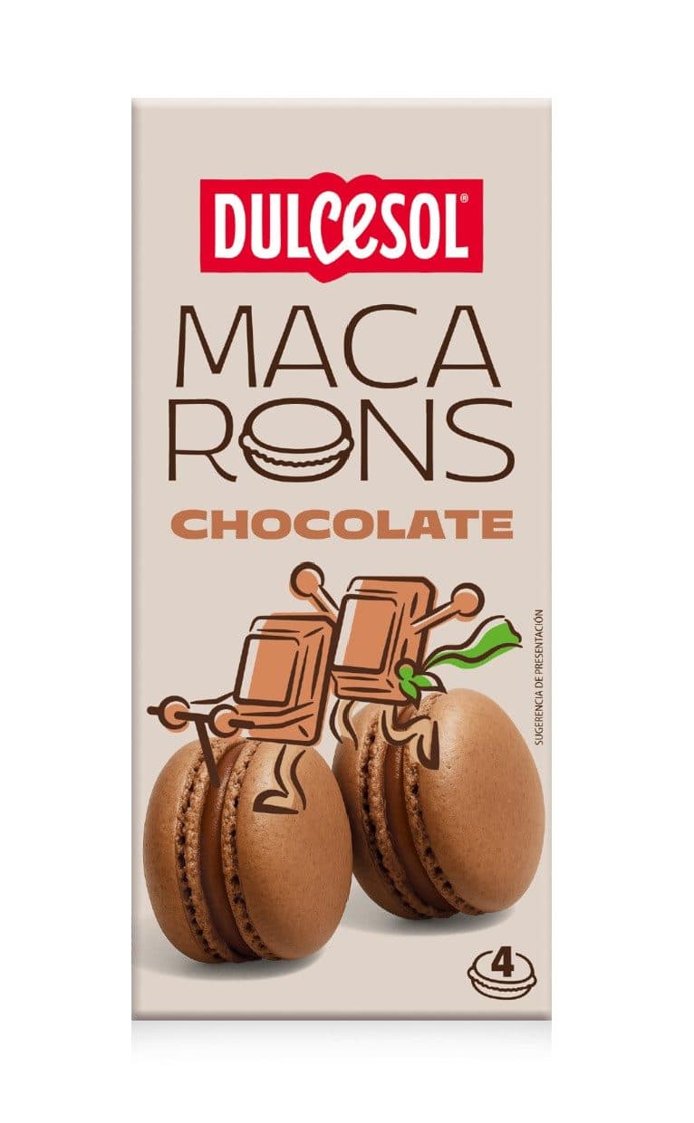 Macaron au chocolat*4 Dulcesol 90g