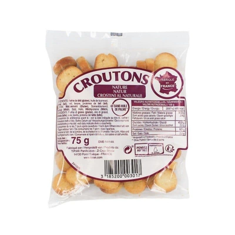 Croûtons nature. sachet 75g