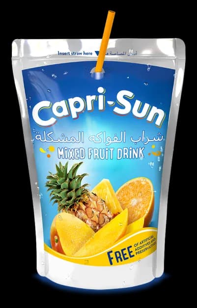 Capri-sun origine Arabie Saoudite paille plastique 200ml