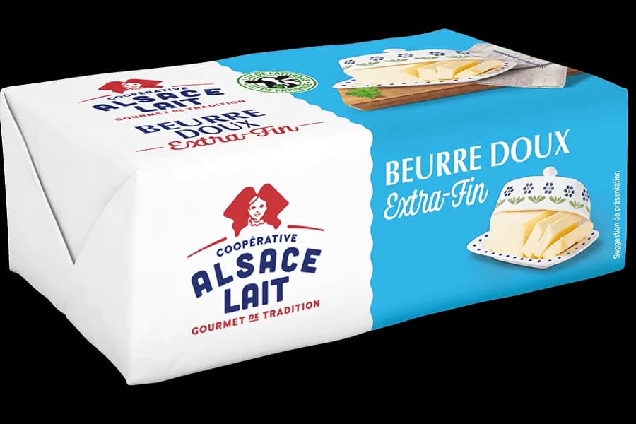 Beurre doux extra-fin Alsace lait 250g