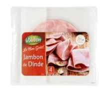 16705 Volibon Jambon de dinde 160g