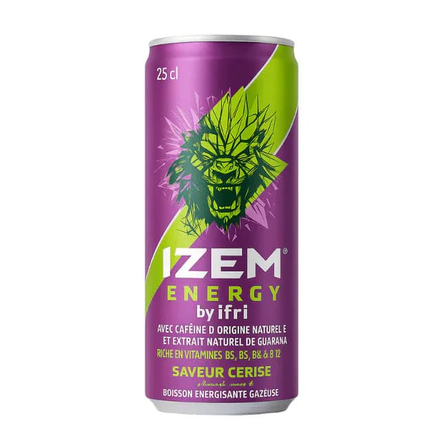 Izem energy saveur cerise canette 24cl
