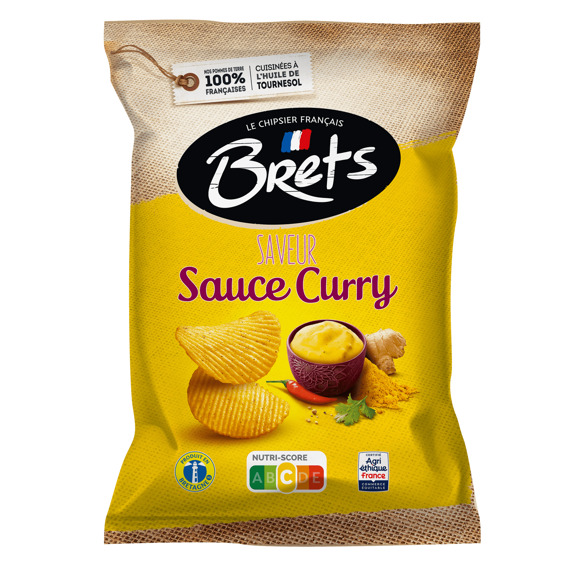 Bret's chips saveur sauce curry 125g