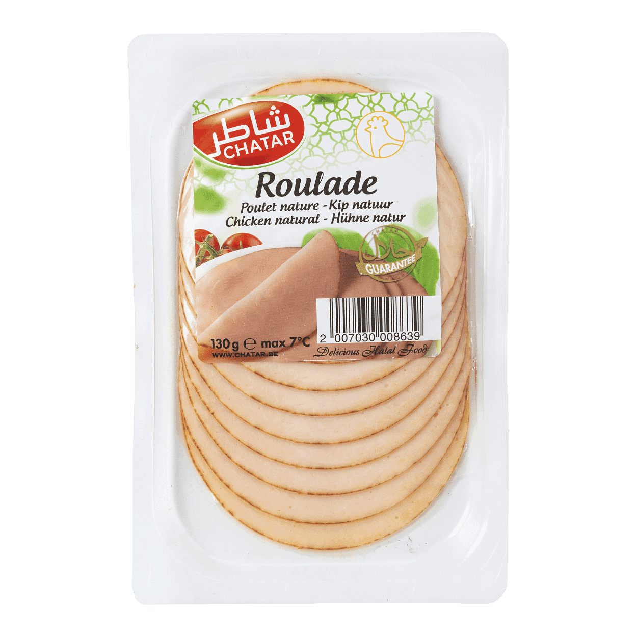 Chatar Roulade poulet nature DLC 4 mois 130g