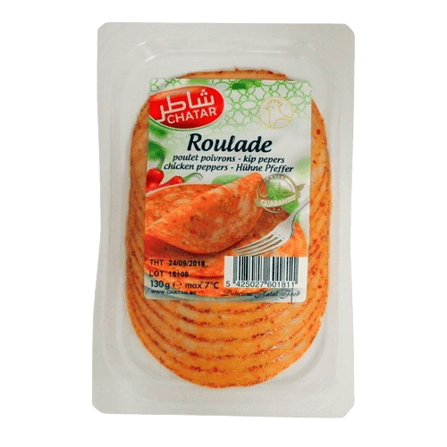 Chatar roulade poulet poivrons DLC 4 mois 130g