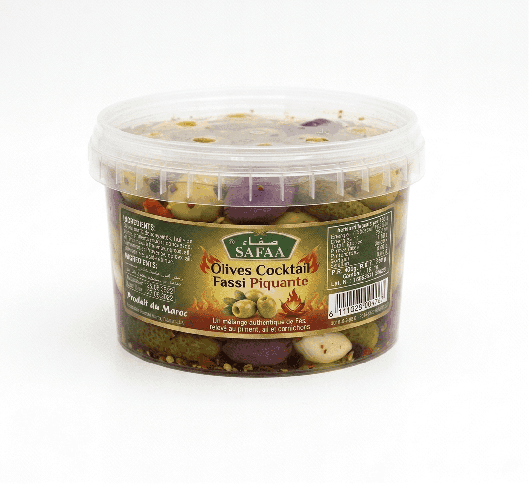 Olives cocktail fassi piquant Safaa 600g