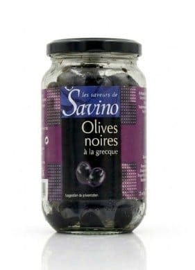 Olives noires à la grecque Savinot pot verre 37cl