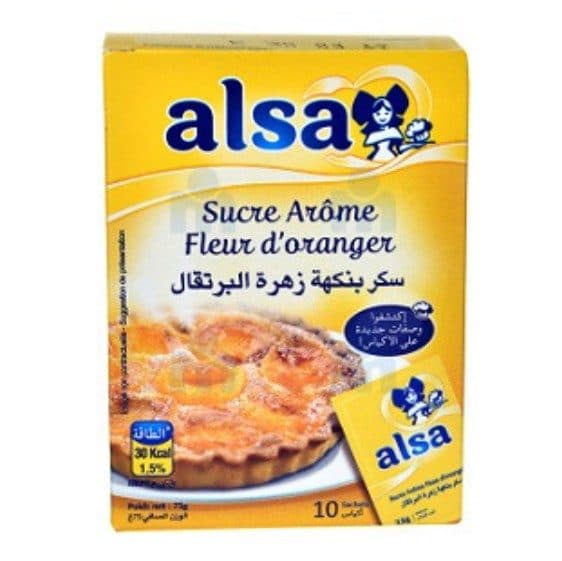 Alsa sucre fleur d’oranger 10*7,5g
