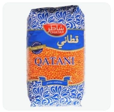 Lentille rouge cassée Qatani 1kg
