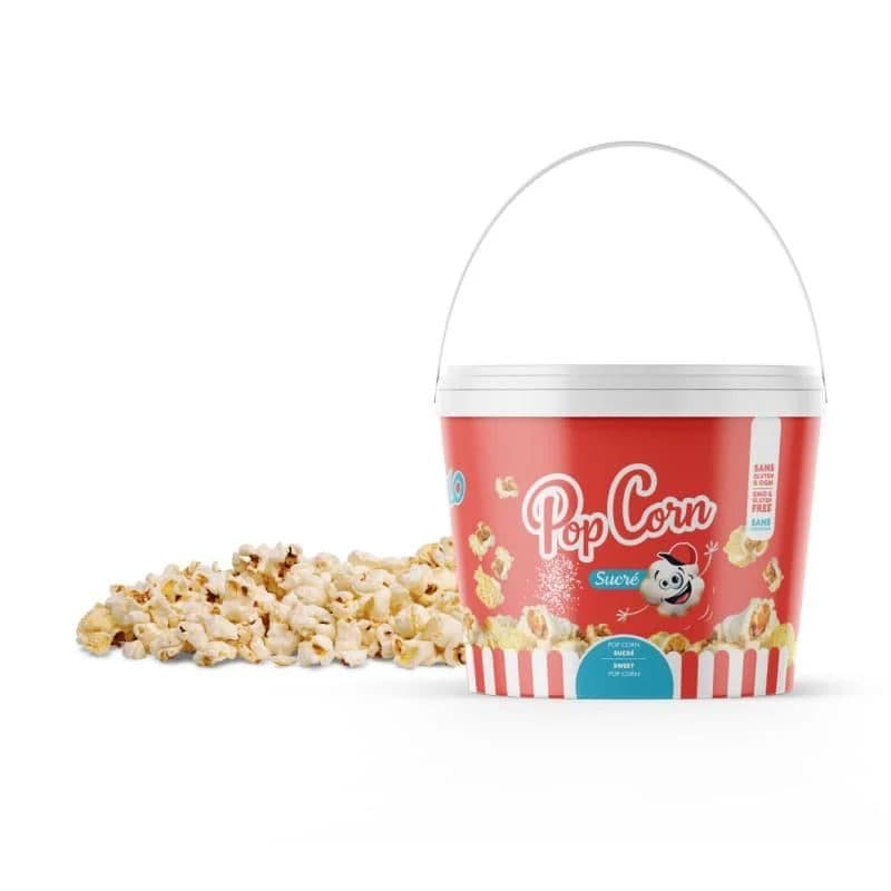 Seau de Pop Corn Sucré 3 Litres - 250g en Box x 30