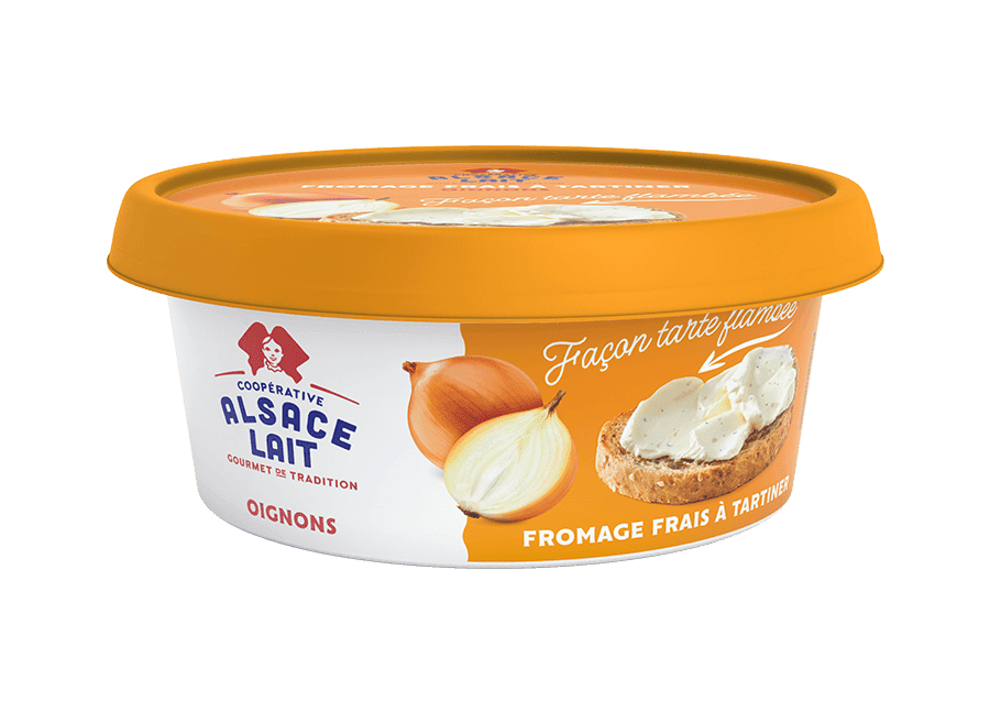 Fromage frais à tartiner aux petits oignons Alsace Lait 150g