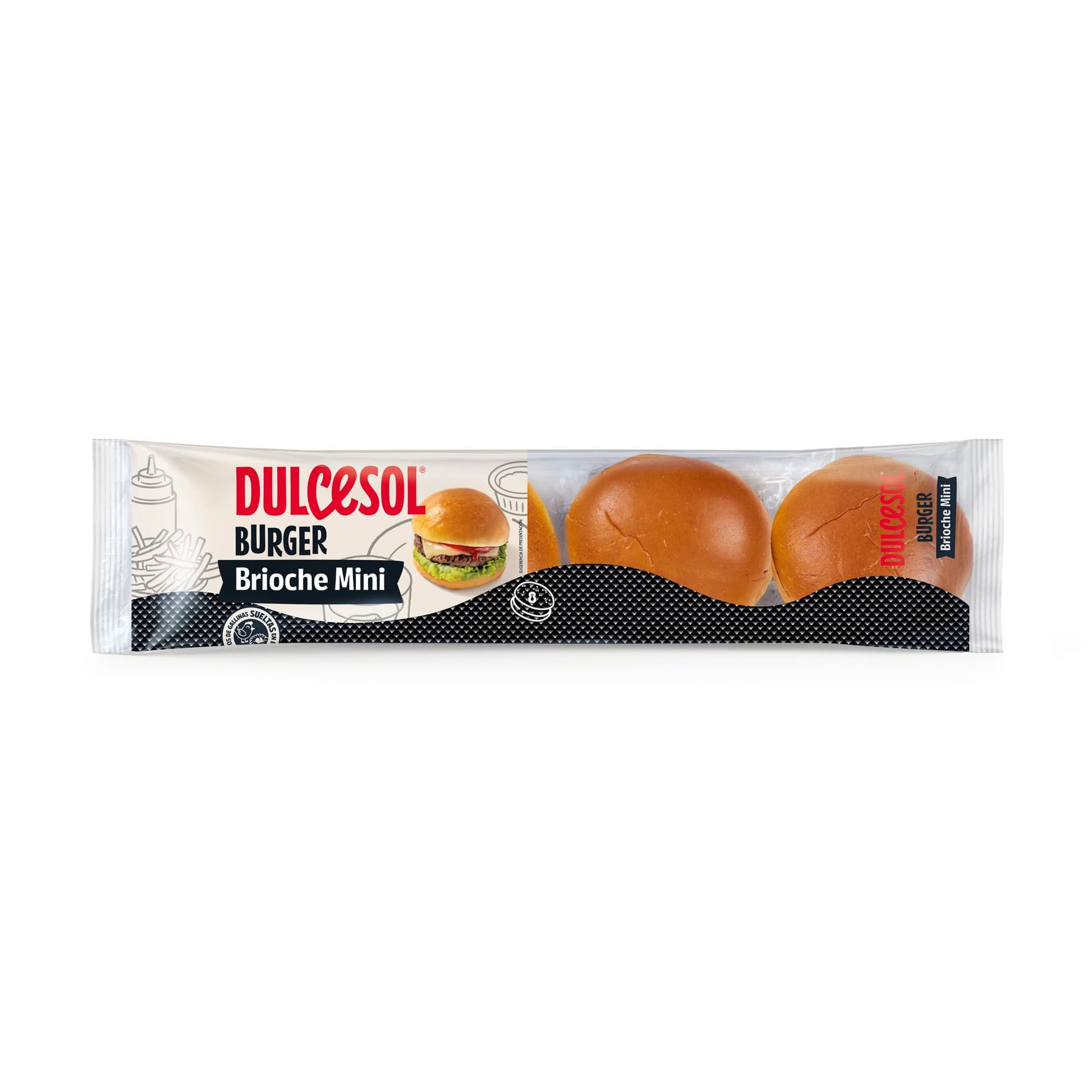 Mini burger brioche*8 Dulcesol 190g*12