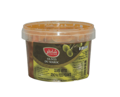 Olive verte dénoyautées piquantes Chatar 550g