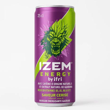 Izem energy saveur fraise-abricot canette 24cl