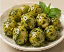Olives vertes entières au basilic et à la menthe 6kg