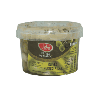 Olive verte à l’ail Chatar 550g