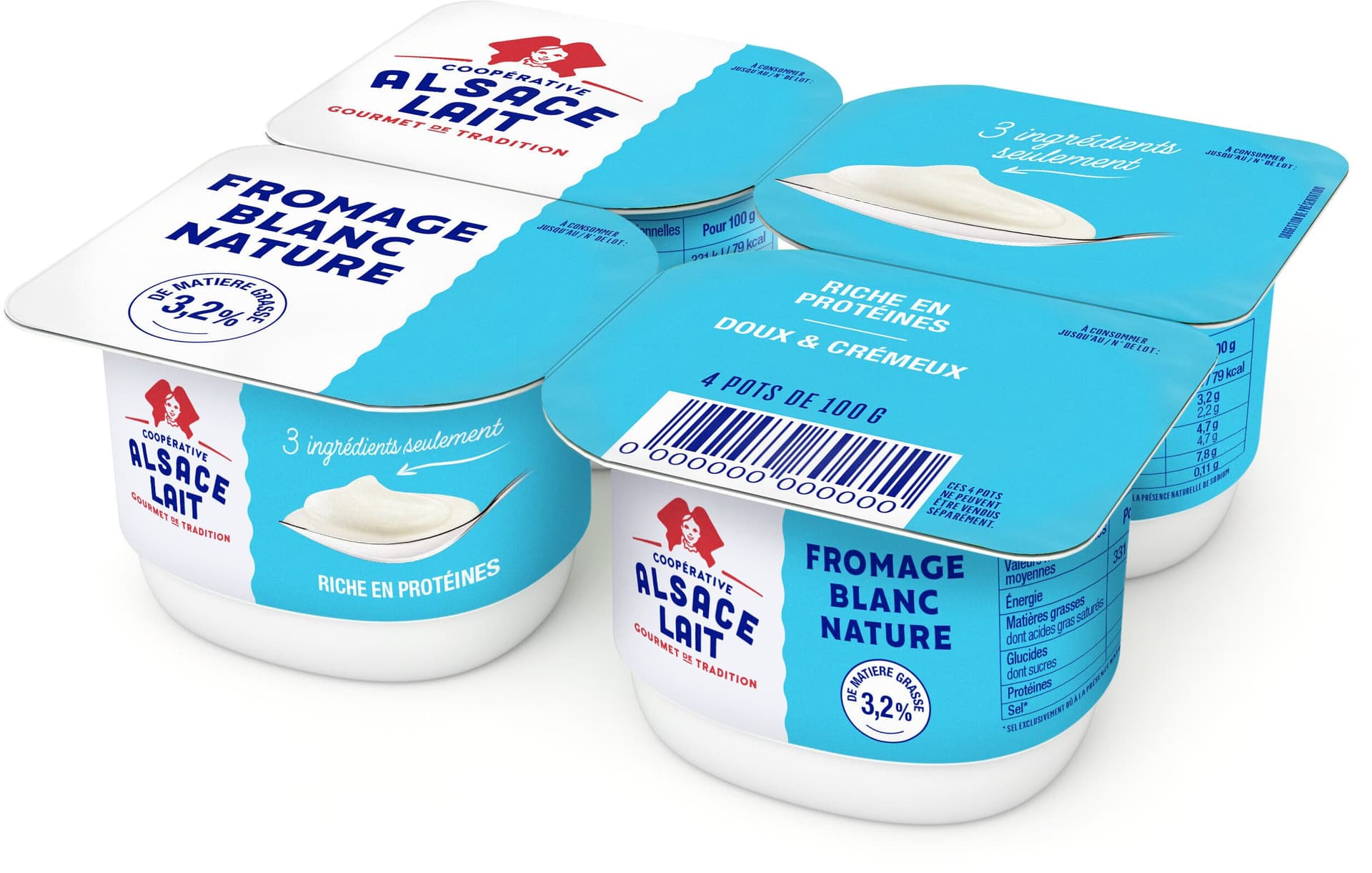 Fromage blanc 3.2% M.G 4*100g