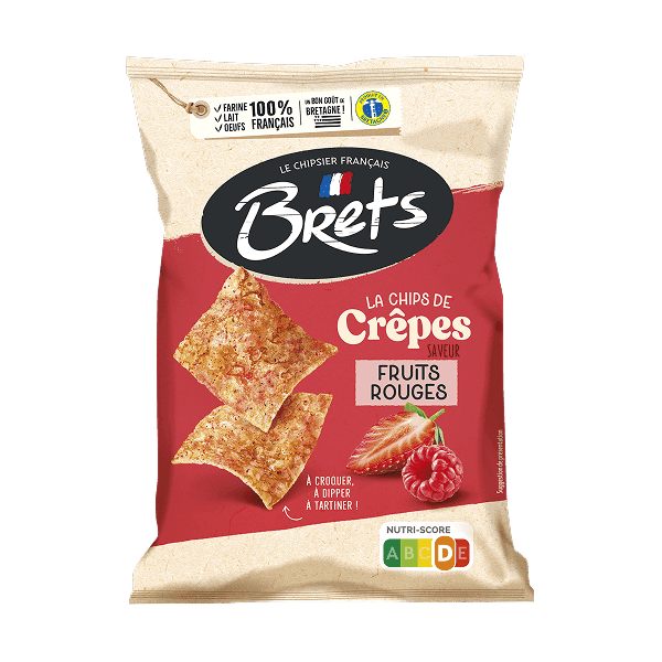 Bret's chips de crêpes saveurs fruits rouges 50g