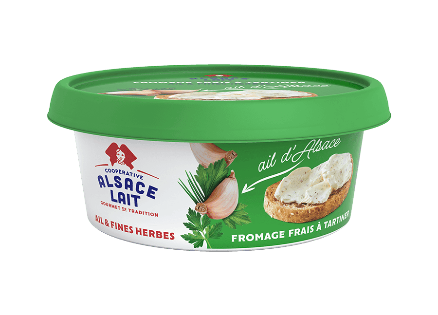 Fromage frais à tartiner Ail & Fines Herbes Alsace Lait 150g
