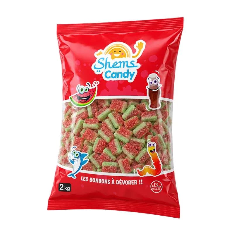 Tranches de Pastèques Acides Halal Shems Candy 2kg