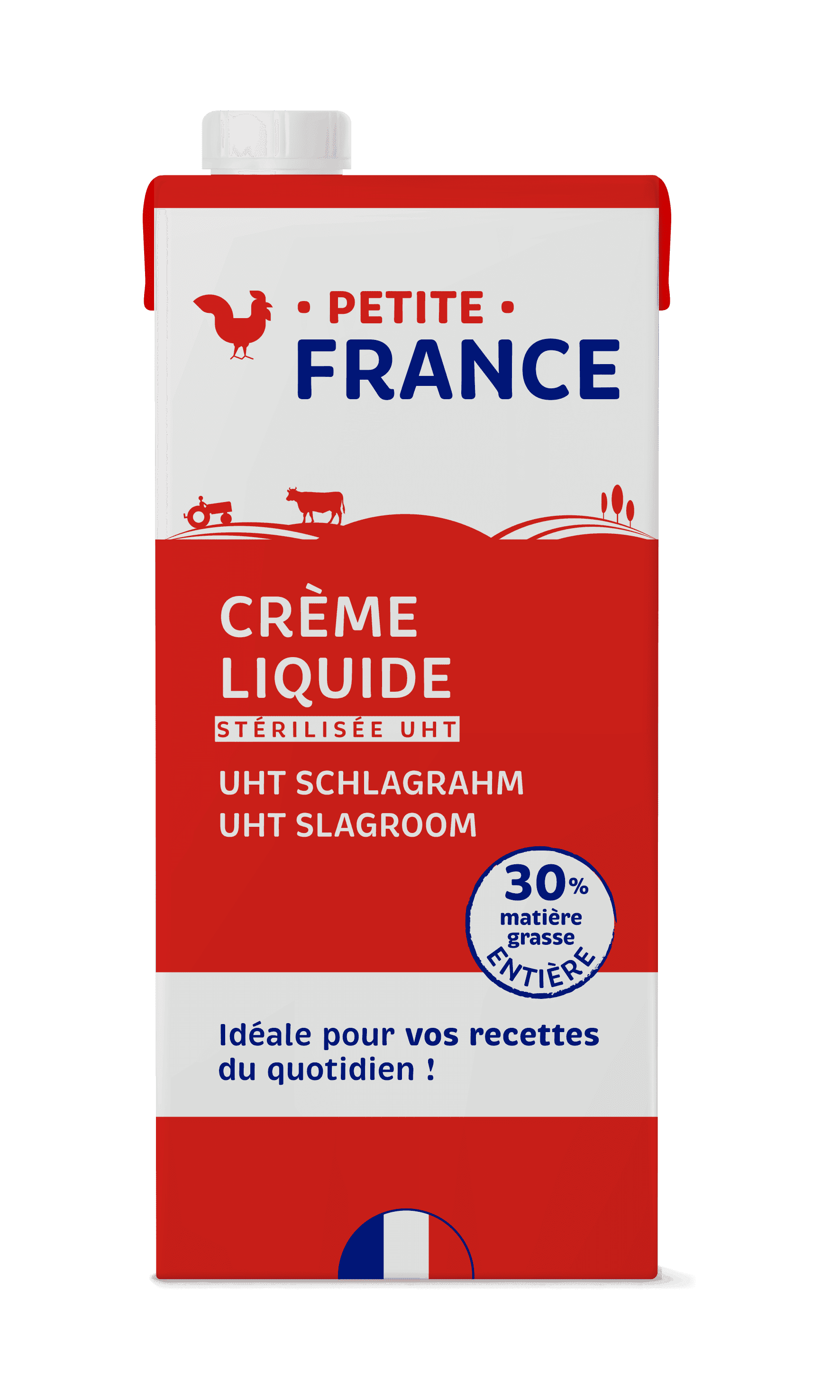 Crème fluide entière 30%MG U.H.T Petite France 1l